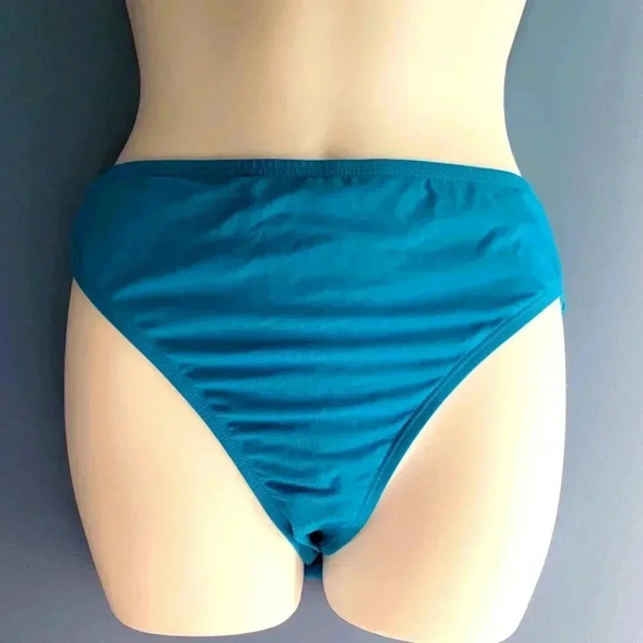 Jantzen Other - JANTZEN Blue with rear waist logo Swimwear Bikini Bottom NWOT size 12 & 14